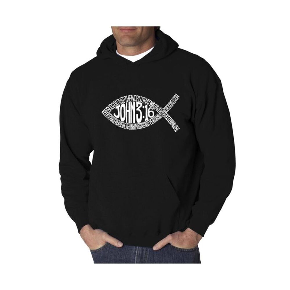 LA POP ART Mens Hooded Neck Hoodie Sweatshirt, NWT